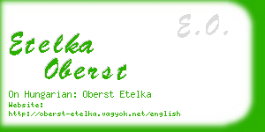 etelka oberst business card